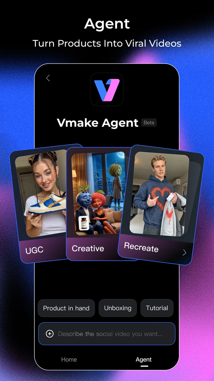 Vmake Labs: create viral video screenshot 1
