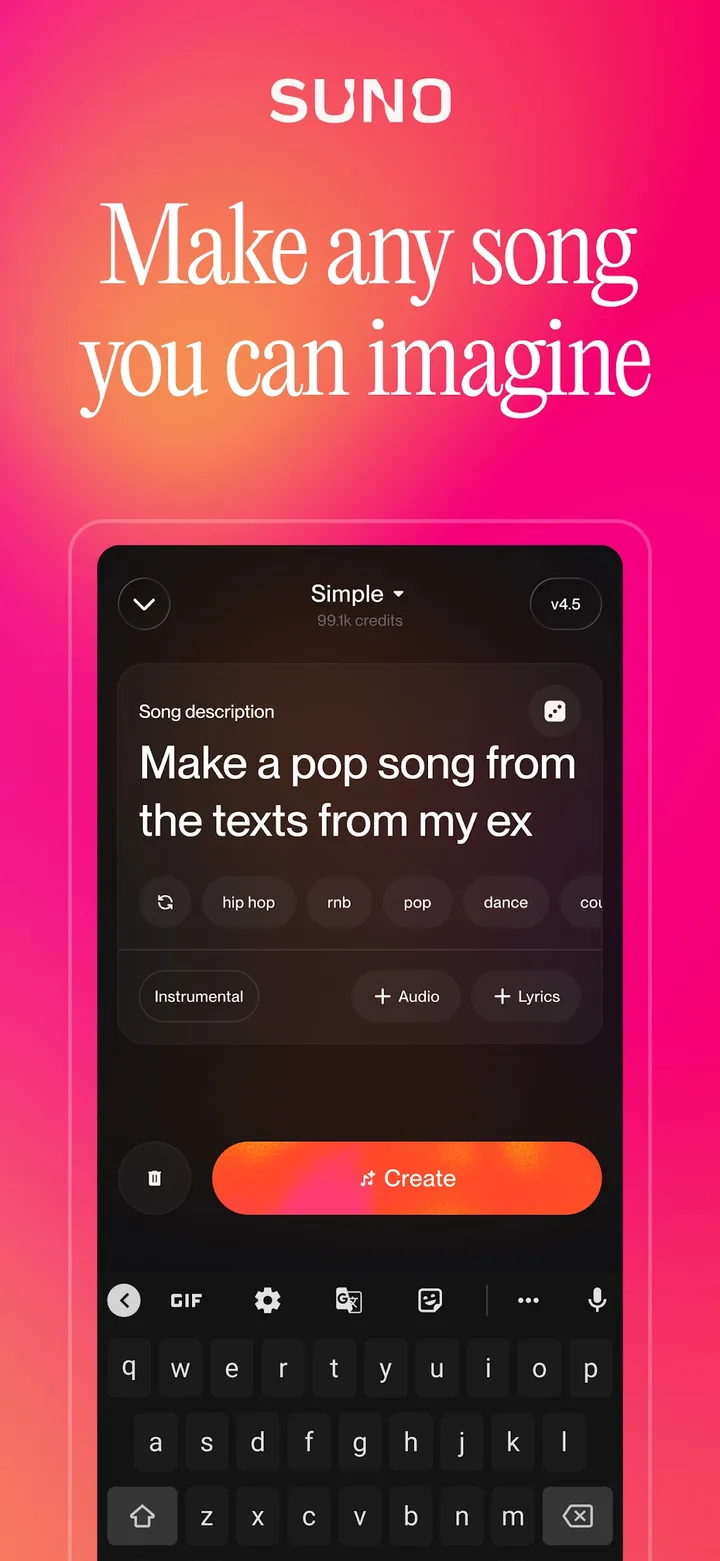 Suno - AI Music & Songs Maker screenshot 1