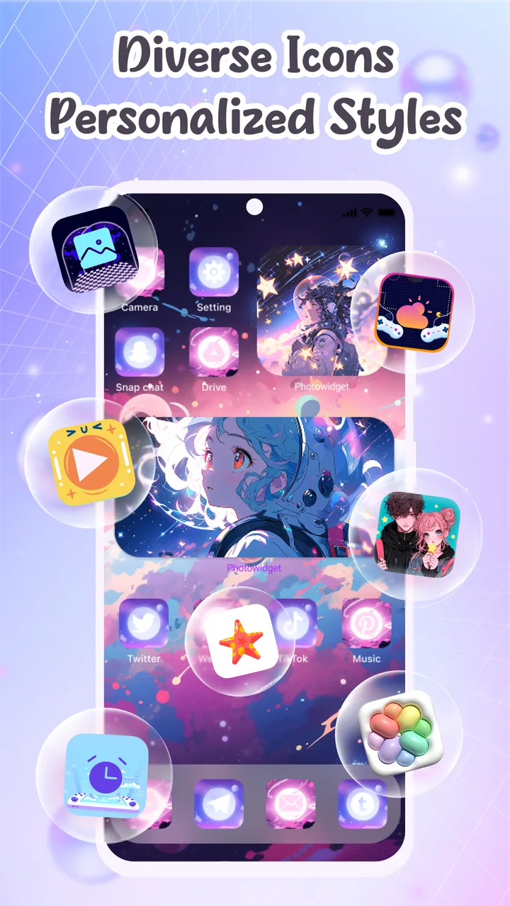 Theme: 4K Icon Pack & Widgets screenshot 4