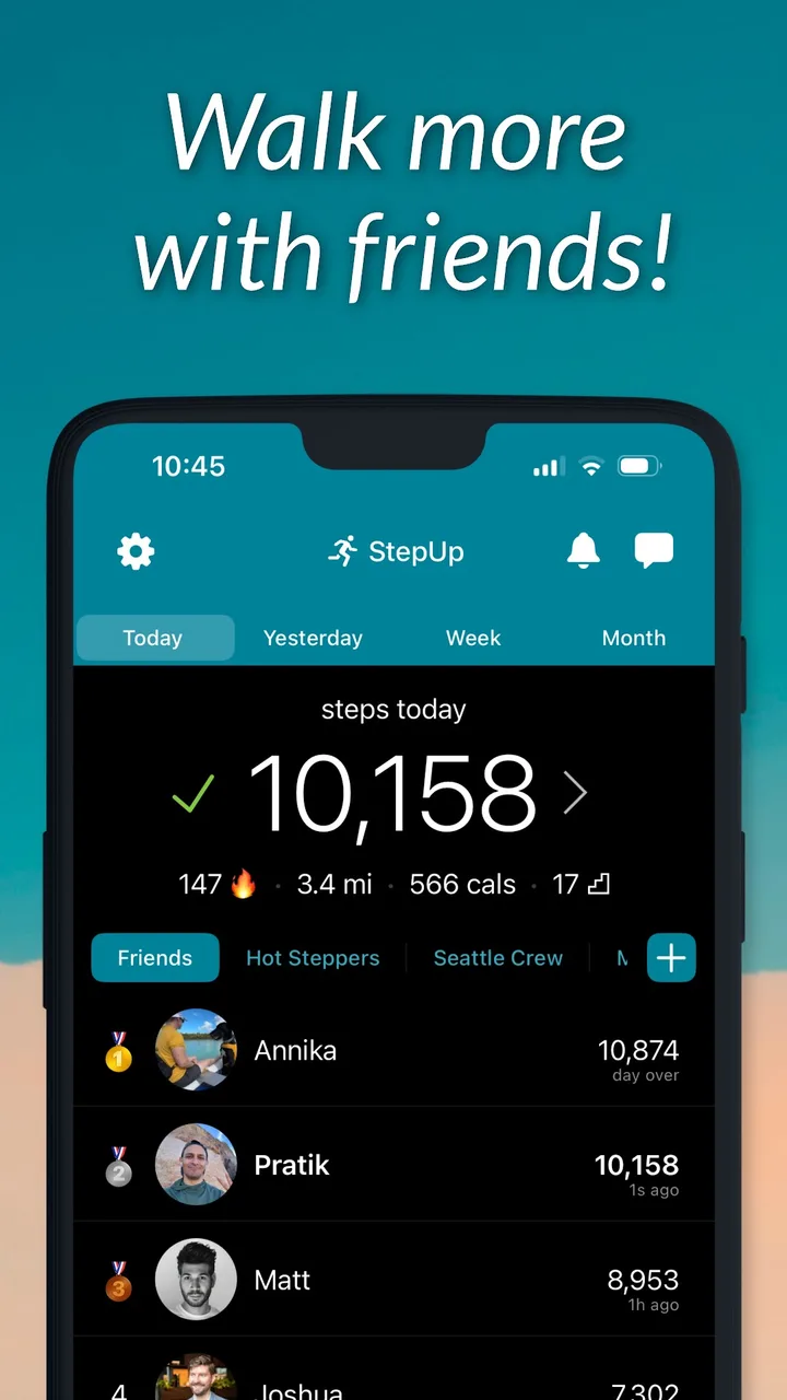 StepUp Pedometer Step Counter screenshot 1