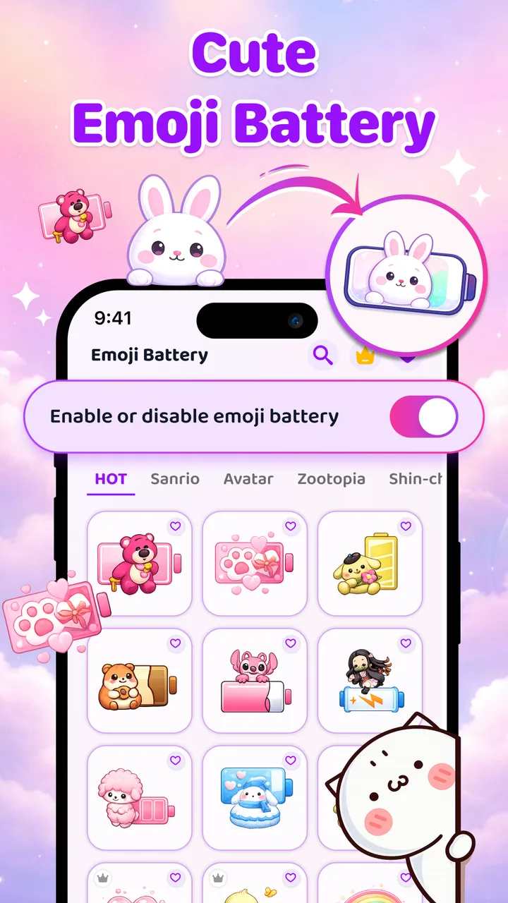 Emoji Battery Icon Customize screenshot 1