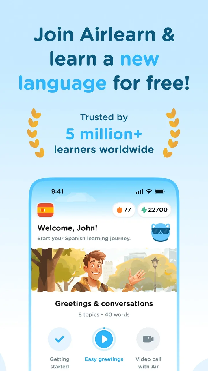 Airlearn - Language Learning screenshot 1