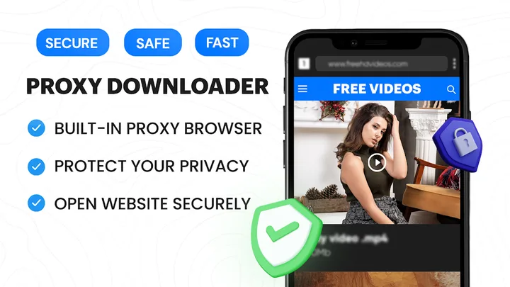 Video Downloader Proxy Browser screenshot 1
