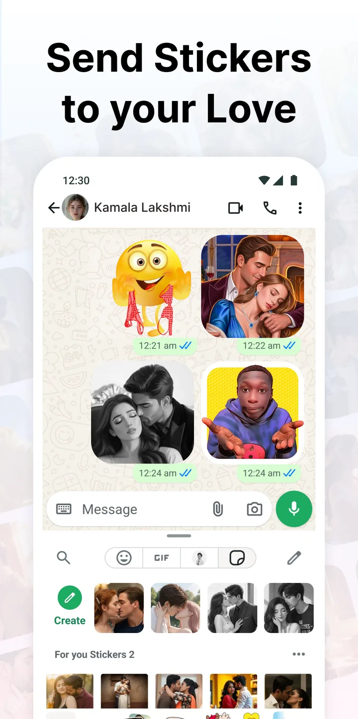 Love Romantic Kiss WAStickers screenshot 1