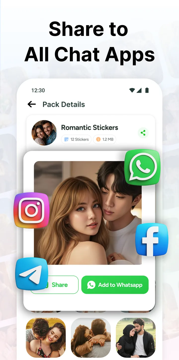 Love Romantic Kiss WAStickers screenshot 4