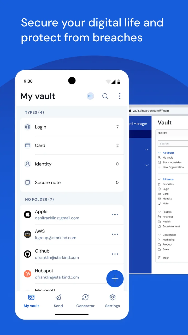 Bitwarden Password Manager screenshot 1