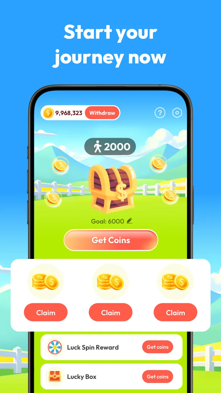 Mystep-Tracker & Reward screenshot 1
