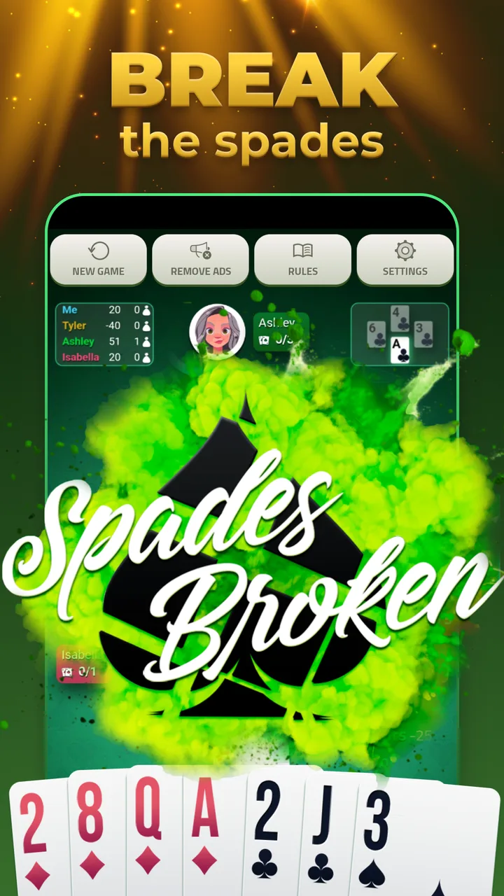 Spades Offline - Card Game screenshot 3