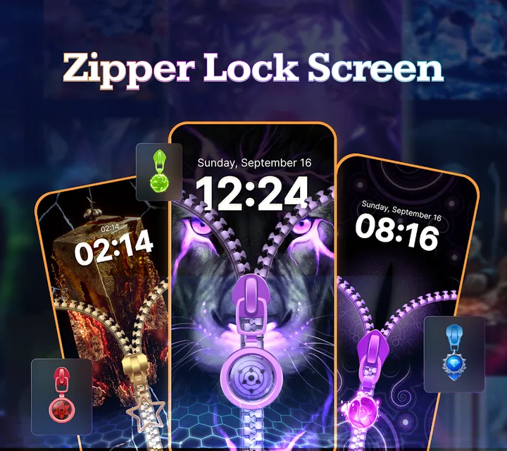 Zipper Lock HD - HQ Wallpaper screenshot 1