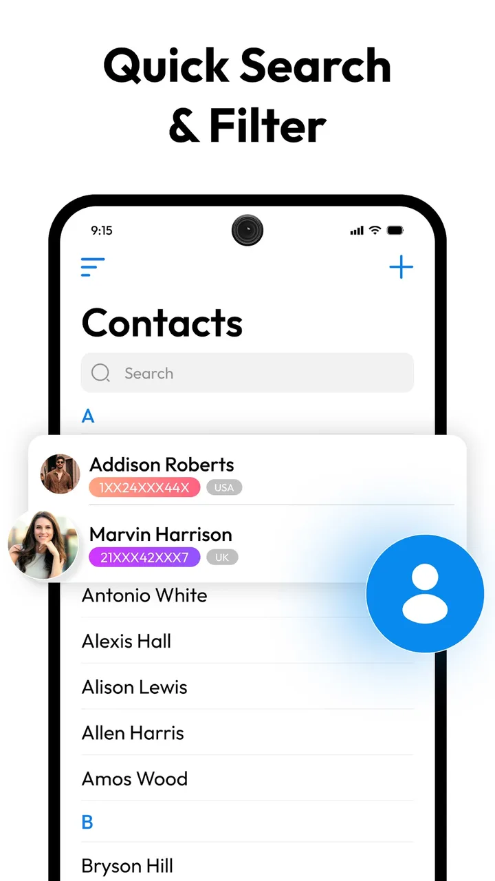 Contacts screenshot 1