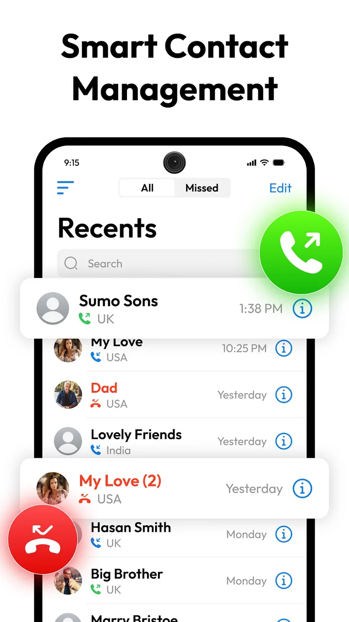Contacts screenshot 2