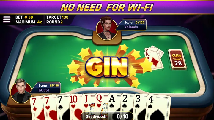 Gin Rummy - Classic Card Game screenshot 2