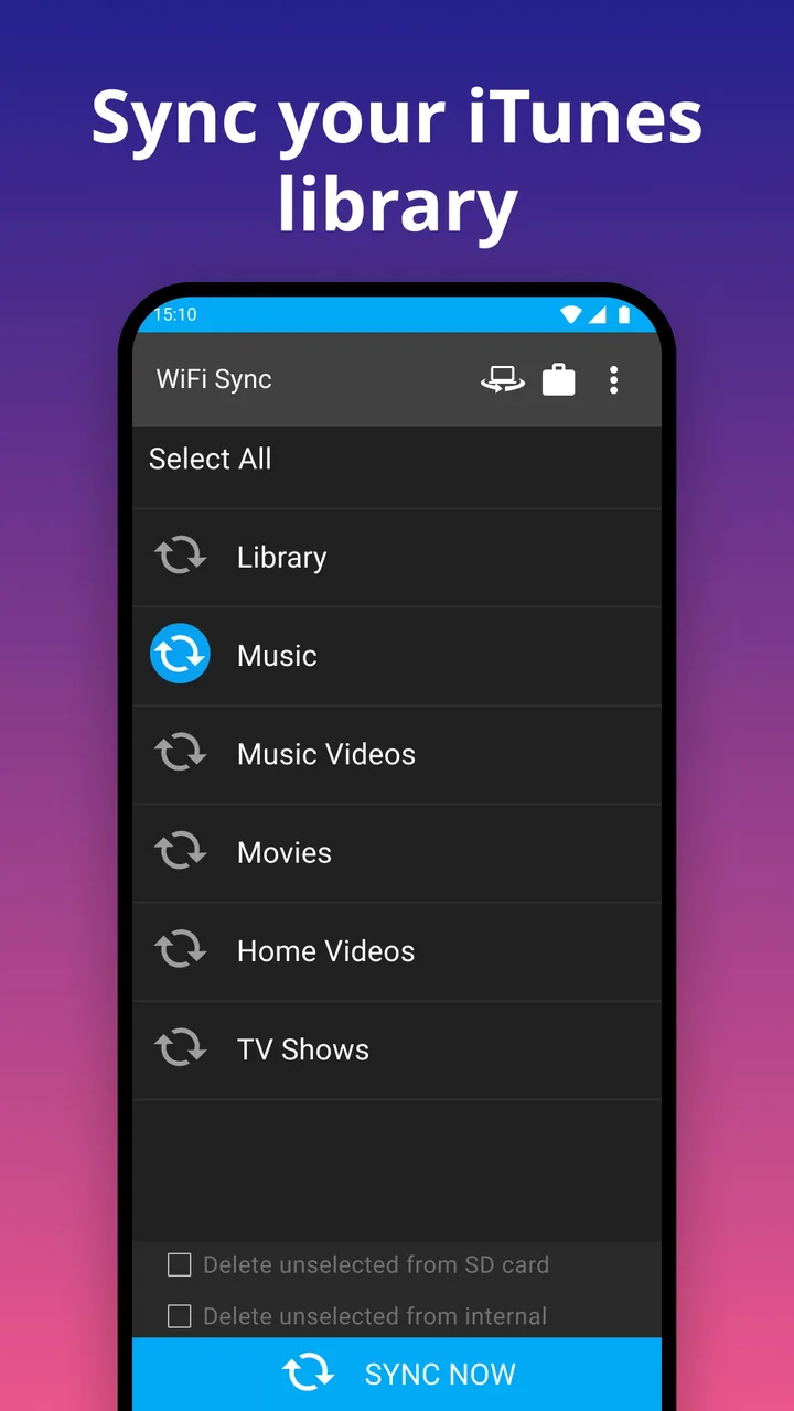 iSyncr: iTunes to Android screenshot 4
