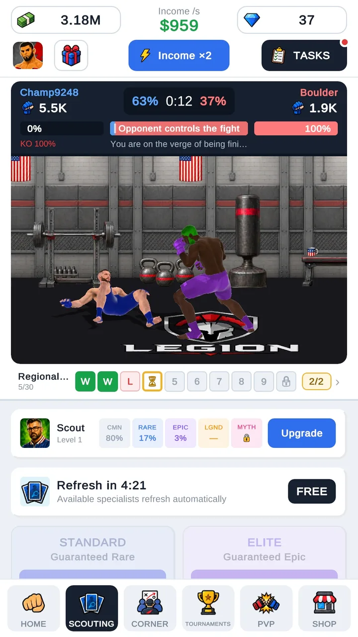 Idle MMA: Octagon Champion screenshot 1