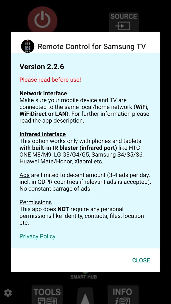 TV (Samsung) Remote Control screenshot 2