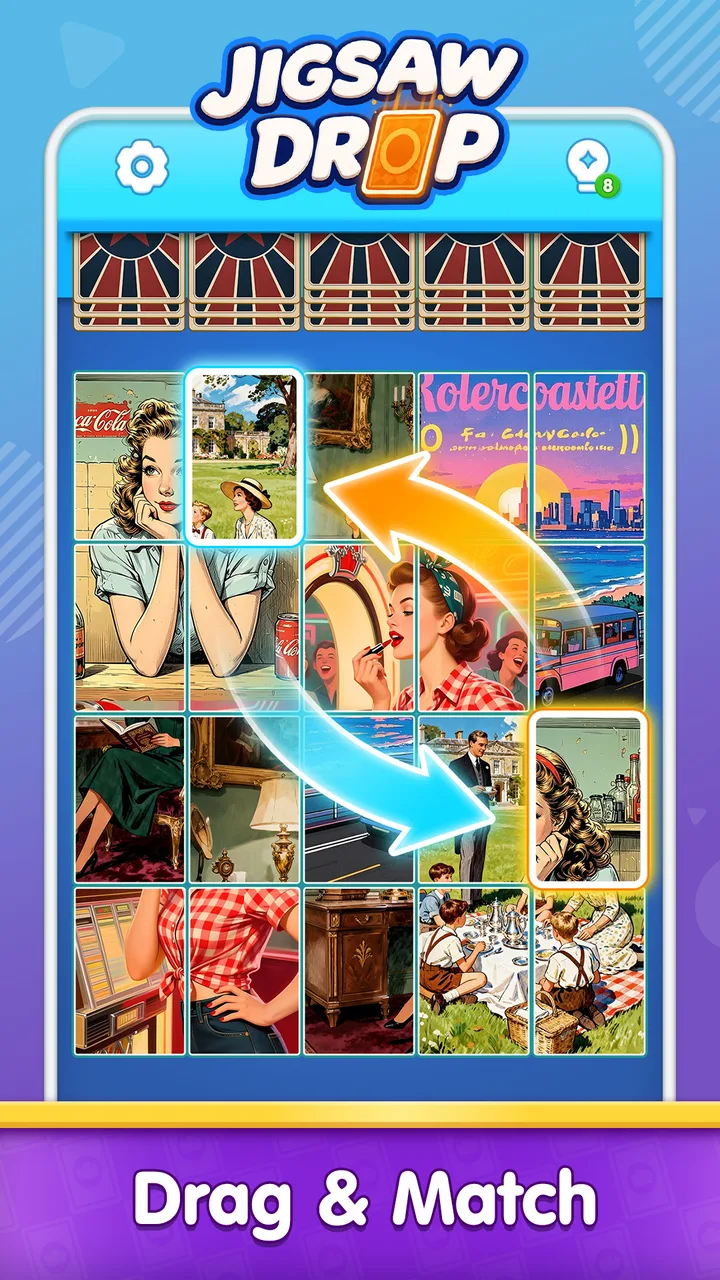 Jigsaw Drop: Solitaire Puzzle screenshot 1