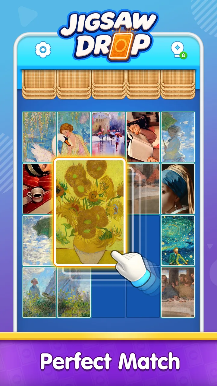 Jigsaw Drop: Solitaire Puzzle screenshot 2