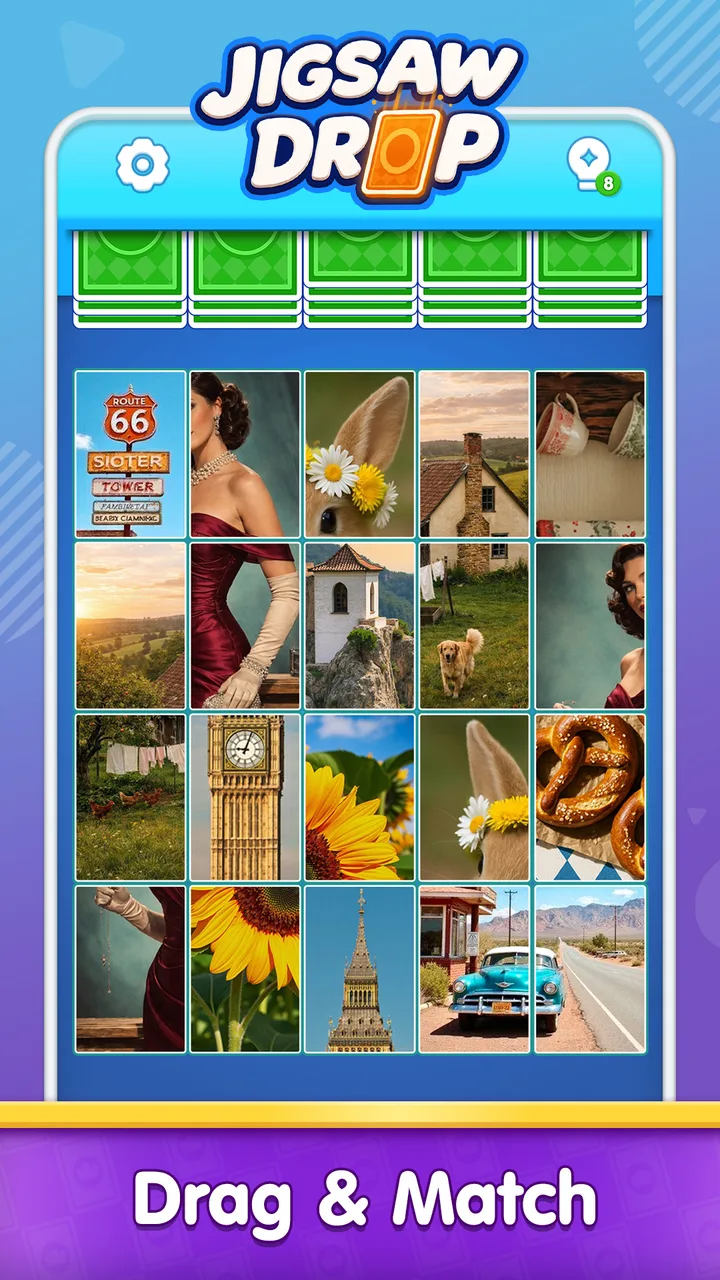 Jigsaw Drop: Solitaire Puzzle screenshot 3