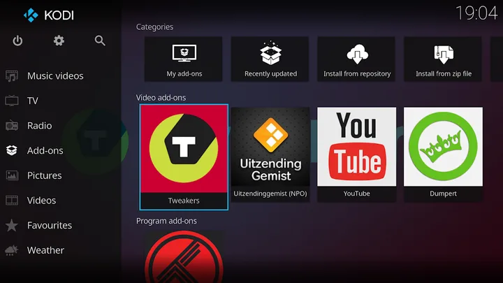 Kodi screenshot 1
