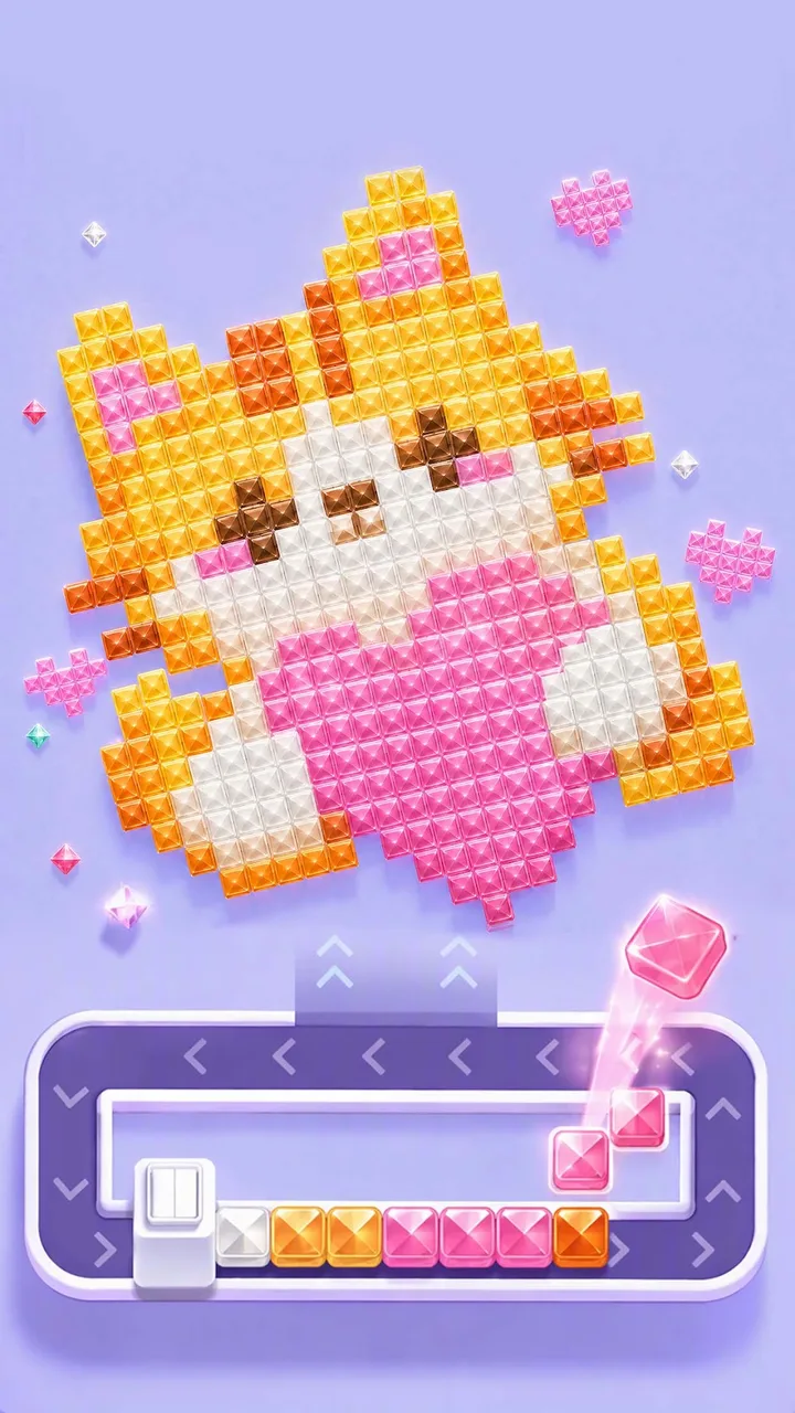 Pixel Gem Loop: Gem Coloring screenshot 1