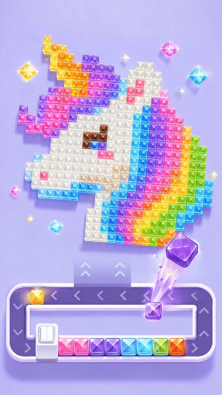 Pixel Gem Loop: Gem Coloring screenshot 2