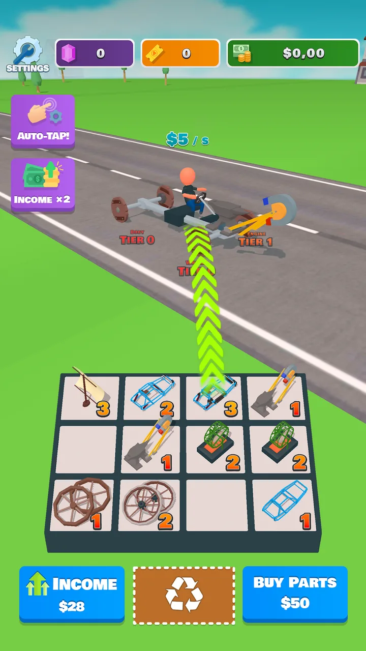 Idle Racer — Tap, Merge & Race screenshot 1