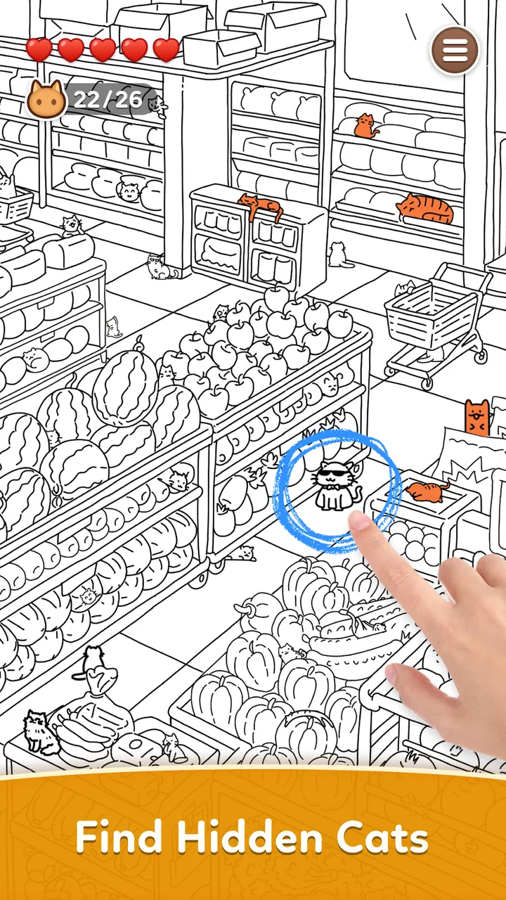Find Hidden Cats- Spot it! screenshot 1