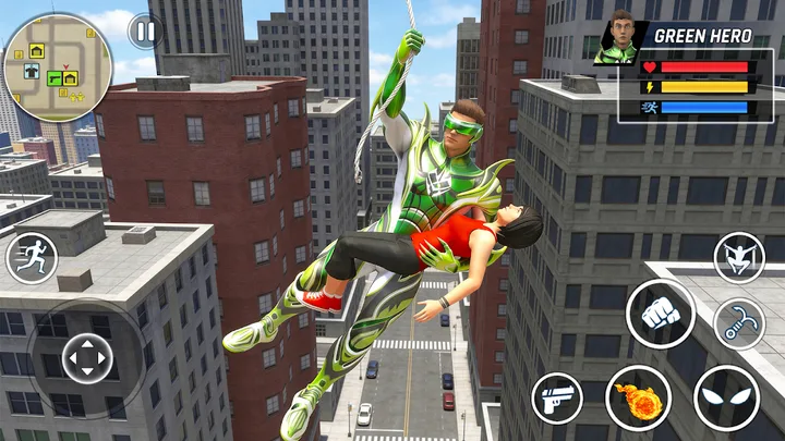 Flying Rope Hero: City Fighter screenshot 1