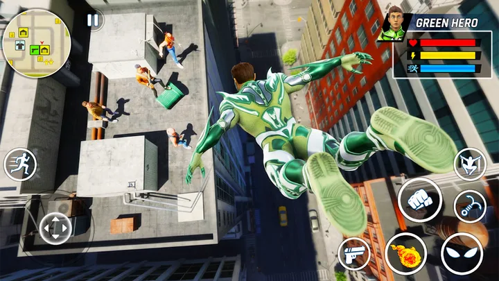Flying Rope Hero: City Fighter screenshot 2