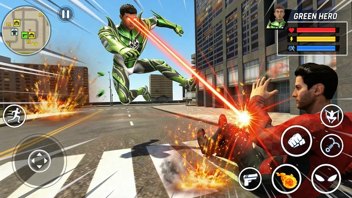 Flying Rope Hero: City Fighter screenshot 3